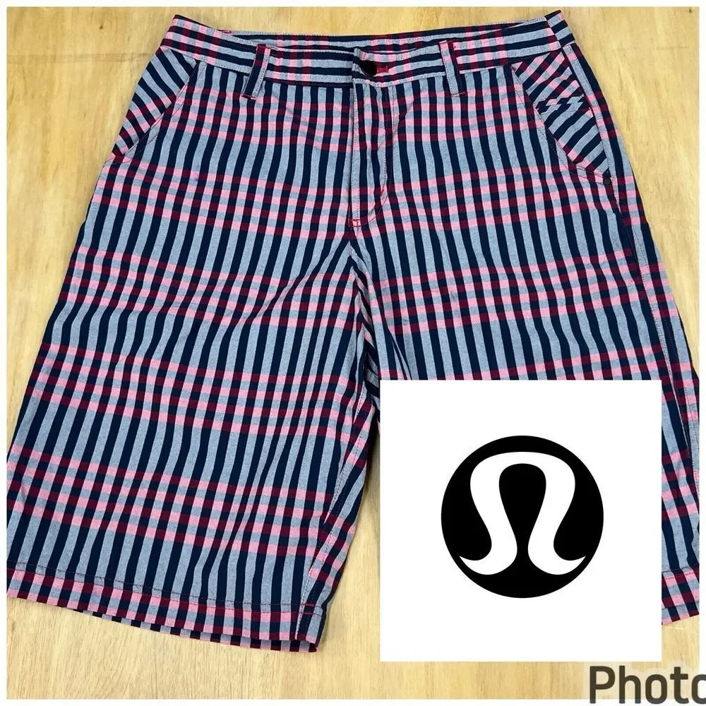 Lululemon Kahuna Shorts 👉Actual‎ Sz 30x10👈 Mens Bermuda Nylon Blend Stretch